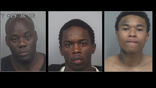 (left to right) Christopher Parker, Oshay Howard and Kyese Patrick have all been charged in connection with a fatal Oct. 2017 shooting at the Midnight Blu Cafe in Norcross.