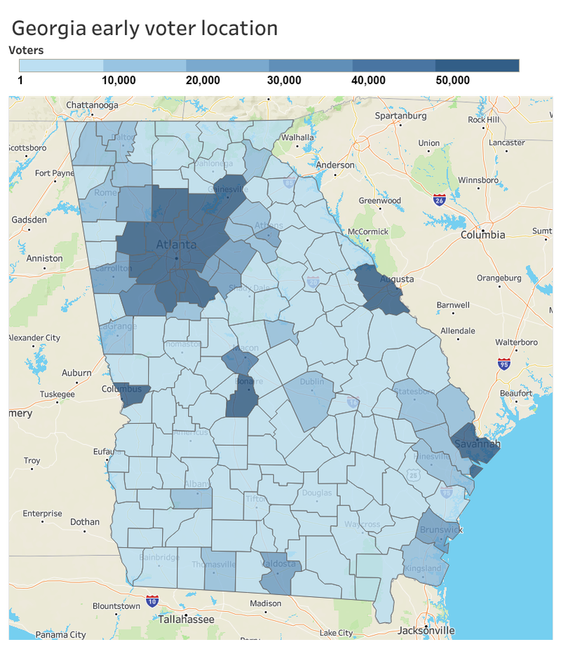 Who s voted so far in Georgia s runoff elections