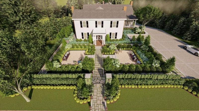 Construction is underway to transform a historic antebellum-style mansion in downtown Roswell into a partially exclusive club with restaurants and a boutique hotel. Courtesy Hugo Posh Investments