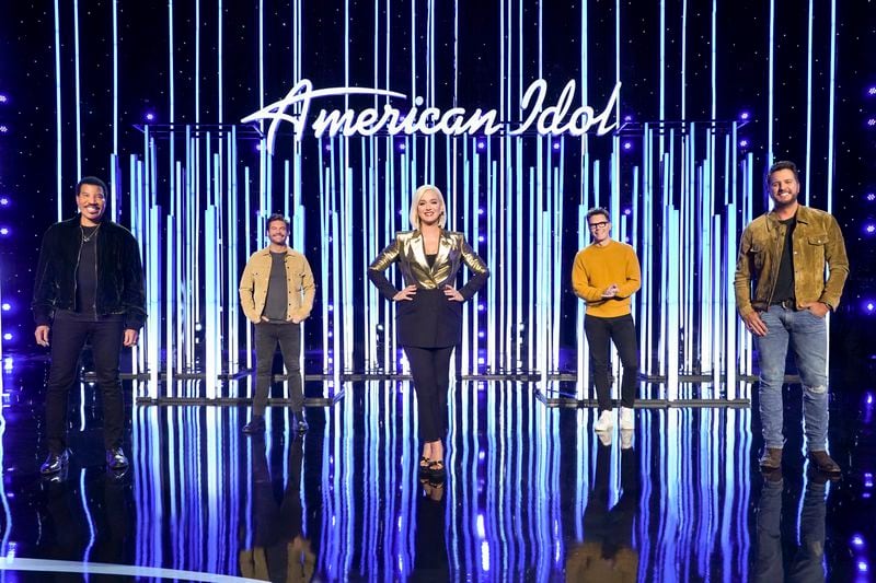 AMERICAN IDOL - ABC's "American Idol" host Ryan Seacrest with judges Lionel Richie, Katy Perry and Luke Bryan, and in-house mentor Bobby Bones. (ABC/Eric McCandless)