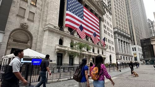 FILE - The New York Stock Exchange is shown Wednesday, July 17, 2024, in New York. In June the market suffered it's worst one-day drop since early 2023 and professional investors warn shakier times may be ahead given uncertainty about how quickly the Fed will cut interest rates and other big questions. (AP Photo/Peter Morgan, File)