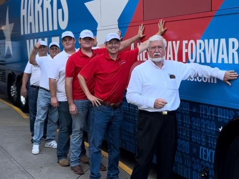 Wayne Johnson (right) is a Republican candidate for Congress in Georgia.