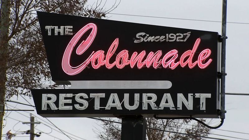 Colonnade Restaurant opened in 1927 and moved to its current location in 1962. AJC FILE