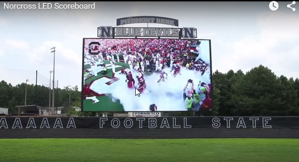 Collegiate Football Stadium Scoreboards - 26' Wide Football Video