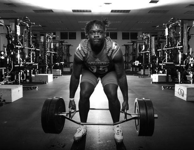 Tift County defensive tackle Tyre West is rated the No. 11 defensive line prospect nationally. He is among the AJC Super 11 selections - the 11 best high school football players in Georgia - in 2021.  (Tyson Alan Horne / Tyson.Horne@ajc.com)