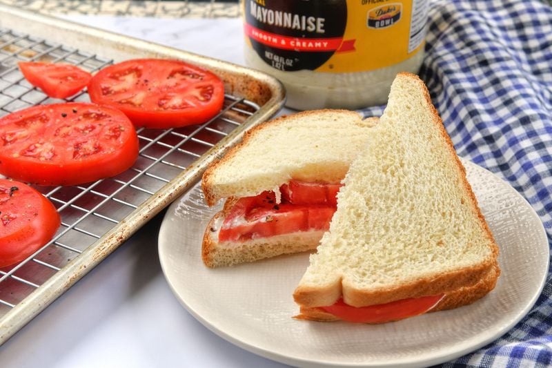 Improved Classic Tomato Sandwich. (Styling by Kate Williams / Chris Hunt for the AJC)