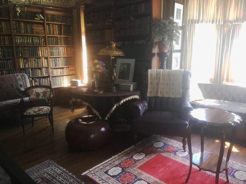 A recent image of the Ansley Wilcox House library, where Theodore Roosevelt was inaugurated in 1901. (Jennifer Brett / jbrett@ajc.com)