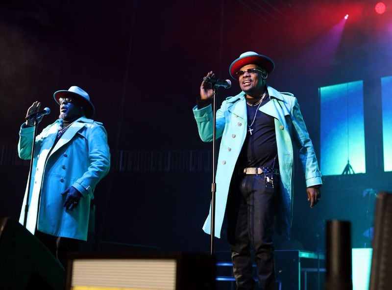 New Edition played a sold-out State Farm Arena in Atlanta Feb. 20, 2022 as part of the Culture Tour 2022 with Charlie Wilson and Jodeci. / Robb Cohen for the Atlanta Journal-Constitution