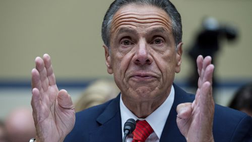 Former New York Gov. Andrew Cuomo testifies before the House Oversight Select Subcommittee's hearing on the Coronavirus Pandemic, on Capitol Hill in Washington, Tuesday, Sept. 10, 2024. (AP Photo/Cliff Owen)