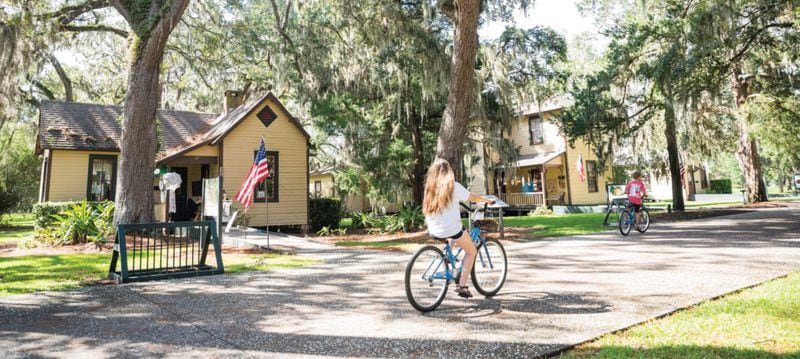 The Pier Road shopping area of the Jekyll Island Historic District will undergo an overhaul later this year. (Photo courtesy of the Jekyll Island Authority)