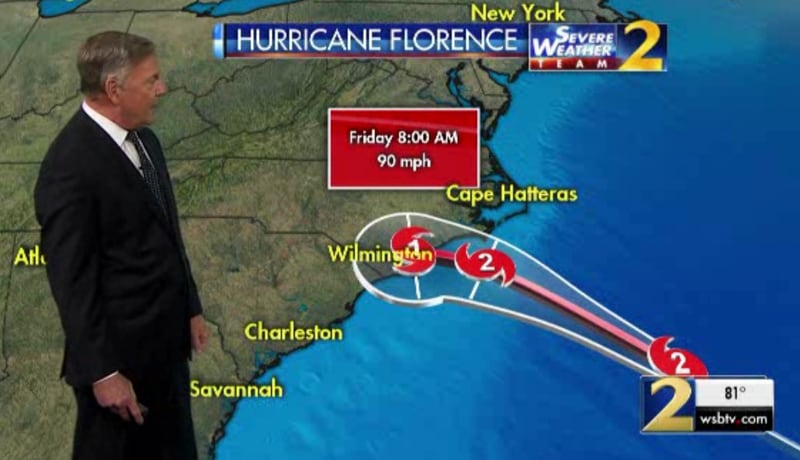 Hurricane Florence Approaching SE Coast, Could Impact Georgia