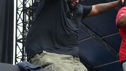 Sept. 28, 2014: ATLANTA - Killer Mike, left and Bone Crusher are art of the Southern Roundup performing before Outkast ATLast at the Centennial Olympic Park. (Akili-Casundria Ramsess/Eye of Ramsess Media)