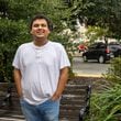 Eduardo Delgado poses for a photo in Telfair Square on Wednesday, September 25, 2024 in Savannah, GA. (AJC Photo/Katelyn Myrick)