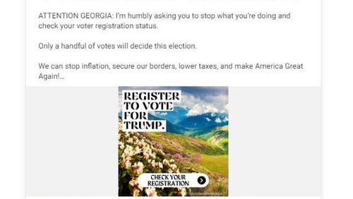 Donald Trump’s campaign launched digital ads on social media over the weekend targeting local Republicans with a beautiful backdrop of an endless mountain range in Georgia. The only problem: It was the wrong Georgia.