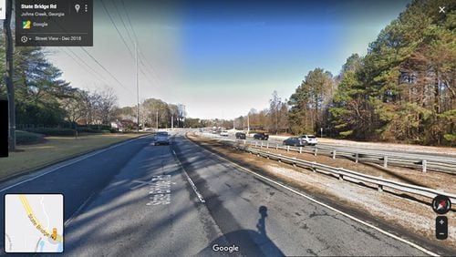 The Johns Creek City Council has approved more than $4.2 million in construction contracts for the widening of State Bridge Road north of the Chattahoochee River. GOOGLE MAPS