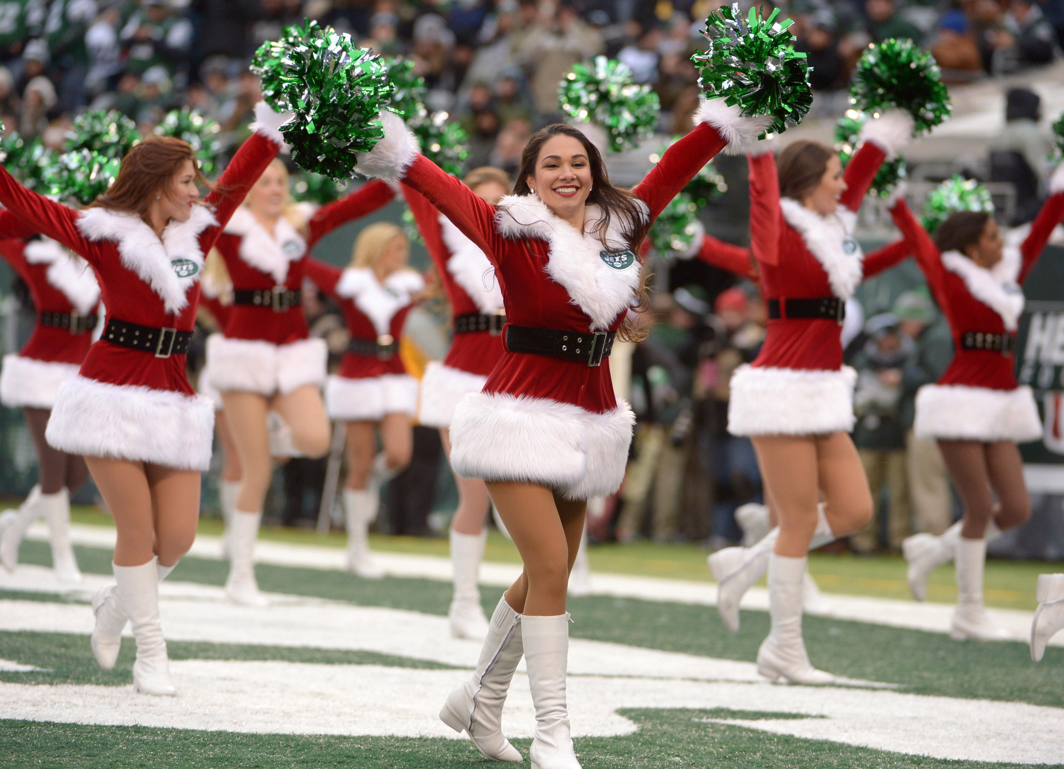 The Tampa Bay Buccaneers Charleaders perform during a Reebok NFL