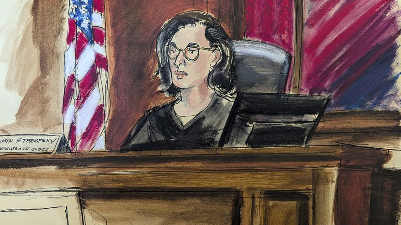 In this courtroom sketch, Magistrate Judge Robyn Tarnofsky presides during a hearing for Sean Combs, Tuesday Sept. 17, 2024,, in Manhattan Federal Court in New York. (Elizabeth Williams via AP)