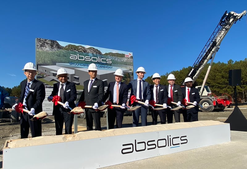 Absolics, which is building a $600 million factory in Covington that will employ about 410 people to build components for making semiconductors, is receiving $75 million under the federal CHIPS and Science Act.