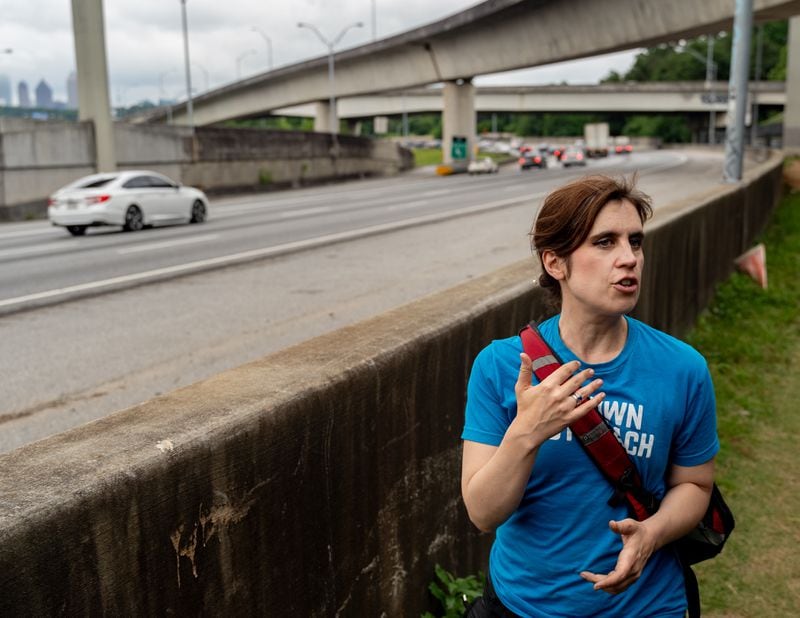 Tracy Woodard is a social worker with InTown Cares, a homeless advocacy group serving the Atlanta metro area. Friday, May 17, 2024 (Ben Hendren for the Atlanta Journal Constitution)
