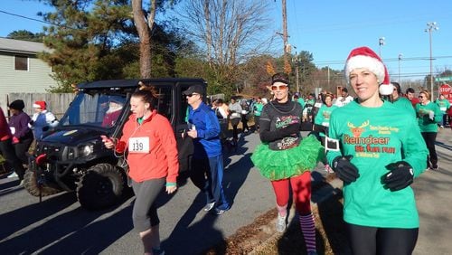 Certain Powder Springs roads will be closed for the Christmas Tree Lighting on Friday and the Reindeer 5K Fun Run on Saturday. Courtesy of Powder Springs