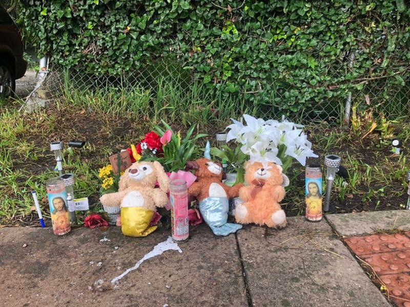 A memorial for Maurice Mincey, a Savannah man killed by police during a traffic stop, was left on a stretch of road where he was killed. (Raisa Habersham/Savannah Morning News)