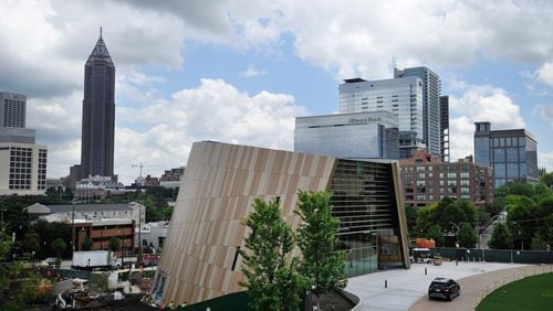 The National Center for Civil and Human Rights occupies a corner of downtown sharing a plaza with the Georgia Aquarium and the World of Coca-Cola. The center opens June 23 and tells the story of the American civil rights activists, and the contemporary human rights movement that they inspired. CONTRIBUTED BY DAVID TULIS / AJC SPECIAL