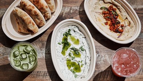 Dips and spreads from the Bibi menu.