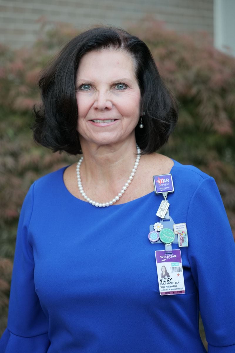 Hogue was selected for the AJC’s Celebrating Nurses Leadership Award, given annually to an outstanding nurse director. Mercer University sponsors the award. Courtesy of Crew Atlanta