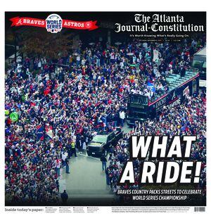 The Atlanta Journal-Constitution reprinting special Braves issue after  overwhelming demand – WSB-TV Channel 2 - Atlanta