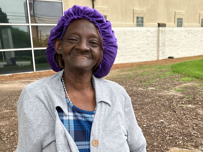 Tamara Dozier had been living under a bridge in Atlanta but was staying in a shelter at the former Atlanta Medical Center. (Reed Williams with The Atlanta Journal-Constitution)