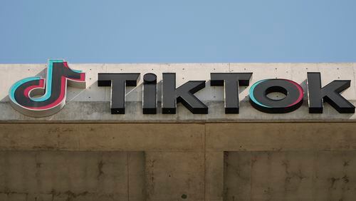 FILE - A TikTok sign is displayed on their building in Culver City, Calif., March 11, 2024. (AP Photo/Damian Dovarganes, File)