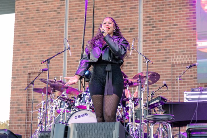 90s R&B group Brownstone performs at the Stockbridge Amphitheater on Saturday, June 8, 2024. Credit: Kymani Culmer for the Atlanta Journal-Constitution