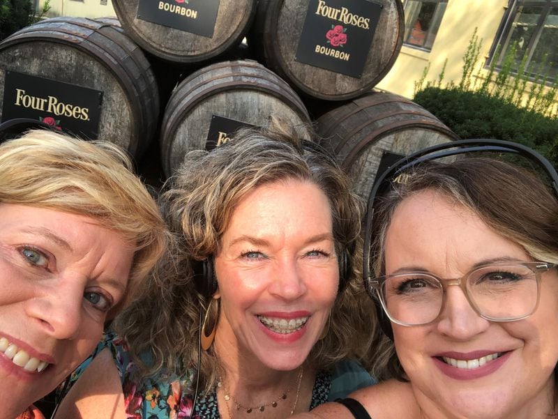Karen Reighard, Patricia Neligan Barley and Stacie Ross visited Four Roses, one of dozens of bourbon distilleries in Kentucky.