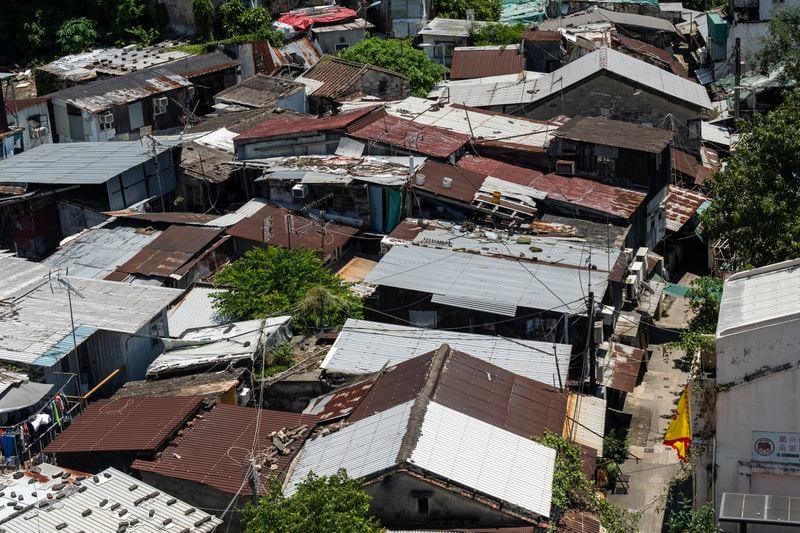 A general view of the Cha Kwo Ling Village in Hong Kong, Sunday, Aug. 25, 2024. (AP Photo/Chan Long Hei)