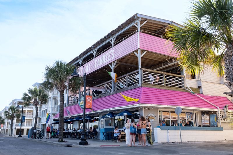 The relatively small number of restaurants on Tybee Island typically see brisk business every weekend from Memorial Day to Labor Day. Pictured is Fannie's on the Beach. (Rosana Lucia for The Atlanta Journal-Constitution)