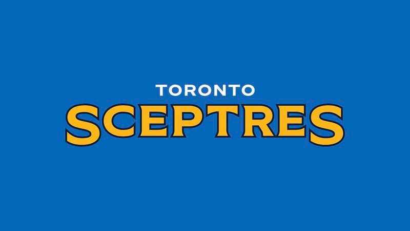 This image released by the PWHL shows the new logo for the Toronto Sceptres hockey team on Monday, Sept. 9, 2024. (PWHL via AP)