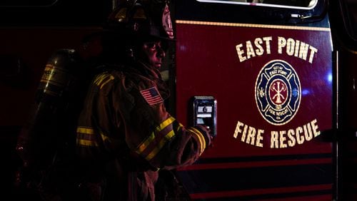 One East Point Fire Department firefighter was injured a leg as crews put out the fire.