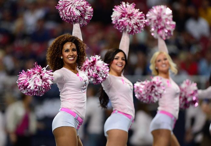 Falcons Cheerleaders Supporting Breast Cancer Awareness Month