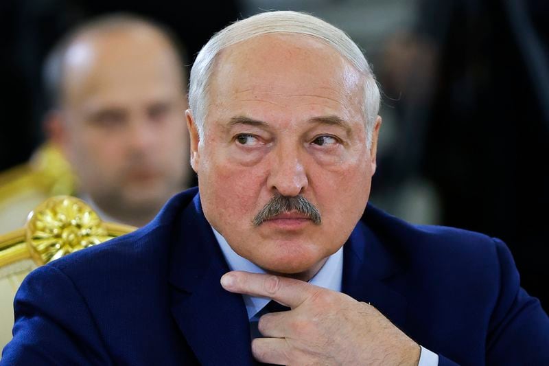 FILE - Belarusian President Alexander Lukashenko attends a meeting of the Supreme Eurasian Economic Council at the Kremlin in Moscow, Russia, on May 8, 2024. (Evgenia Novozhenina/Pool Photo via AP, File)