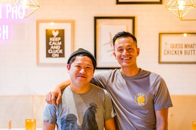Chef Tony Le (left) and Vinh Nguyen are the business partners behind Pho Ga Tony Tony. CONTRIBUTED BY HENRI HOLLIS