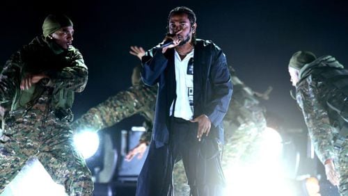 NEW YORK, NY - JANUARY 28:  Recording artist Kendrick Lamar performs onstage at the 60th Annual GRAMMY Awards at Madison Square Garden on January 28, 2018 in New York City.  (Photo by Kevin Winter/Getty Images for NARAS)