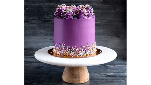 Ube cake from Bakey Bakes. / Courtesy of Bakey Bakes