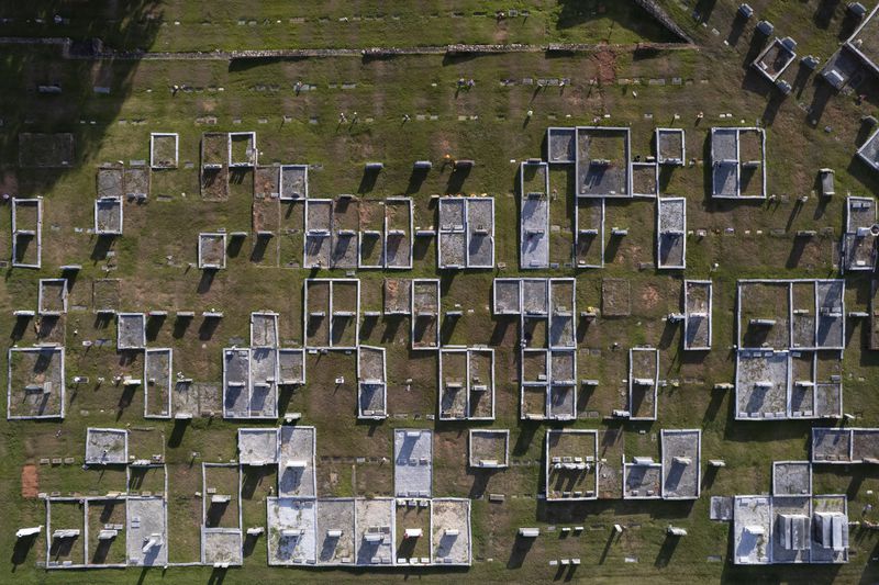 Aerial photos of South-View Cemetery shot Saturday, June 22, 2024. (Ben Gray / Ben@BenGray.com)