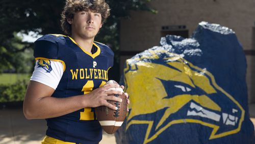 Prince Avenue Christian senior quarterback Aaron Philo is the first quarterback in state history to pass for 4,000 yards in consecutive seasons (4,540 as a sophomore, 4,598 as a junior). (Jason Getz / Jason.Getz@ajc.com)