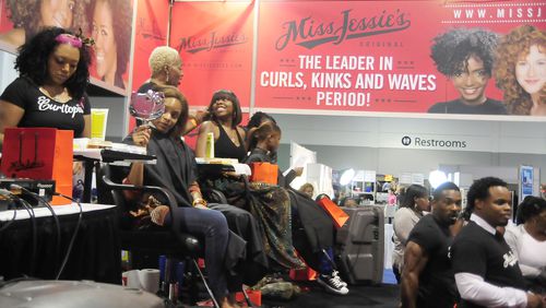 Visitors to the 2011 For Sisters Only had an opportunity to try Miss Jessie’s hair products. RAYMOND HAGANS / FOR THE AJC