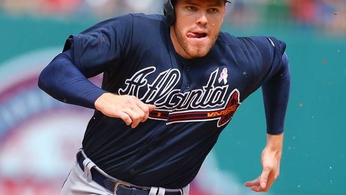 The Braves’ offense has sputtered more often than not in the past month without Freddie Freeman, who continues a slower-than-expected rehab from a wrist injury. (Curtis Compton/AJC file photo)