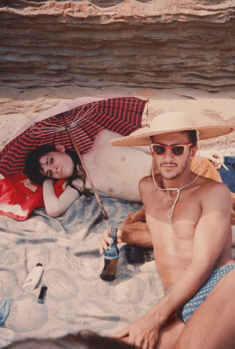 Nan Goldin's "Bruce and Philippe on the beach, Truro, MA, 1975," edition 1 of 25.