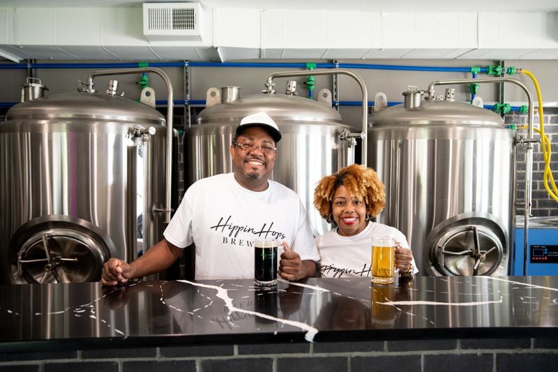 Hippin Hops Brewery owners Clarence Boston and Donnica Boston. Mia Yakel for the AJC