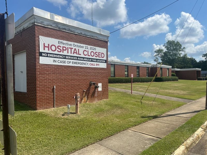 The Southwest Georgia Regional Medical Center in Cuthbert, Georgia, a rural town about 160 miles away from Atlanta. The facility closed four years ago due to financial pressures, including not having enough patients with private insurance.