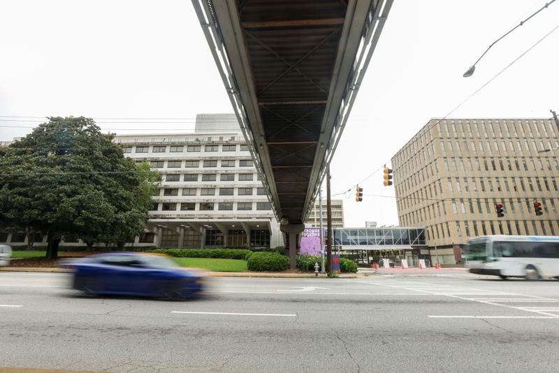 The former Wellstar Atlanta Medical Center, Wednesday, August 30, 2023, in Atlanta. This is approximately one year after its impending closure was announced. (Jason Getz / Jason.Getz@ajc.com)